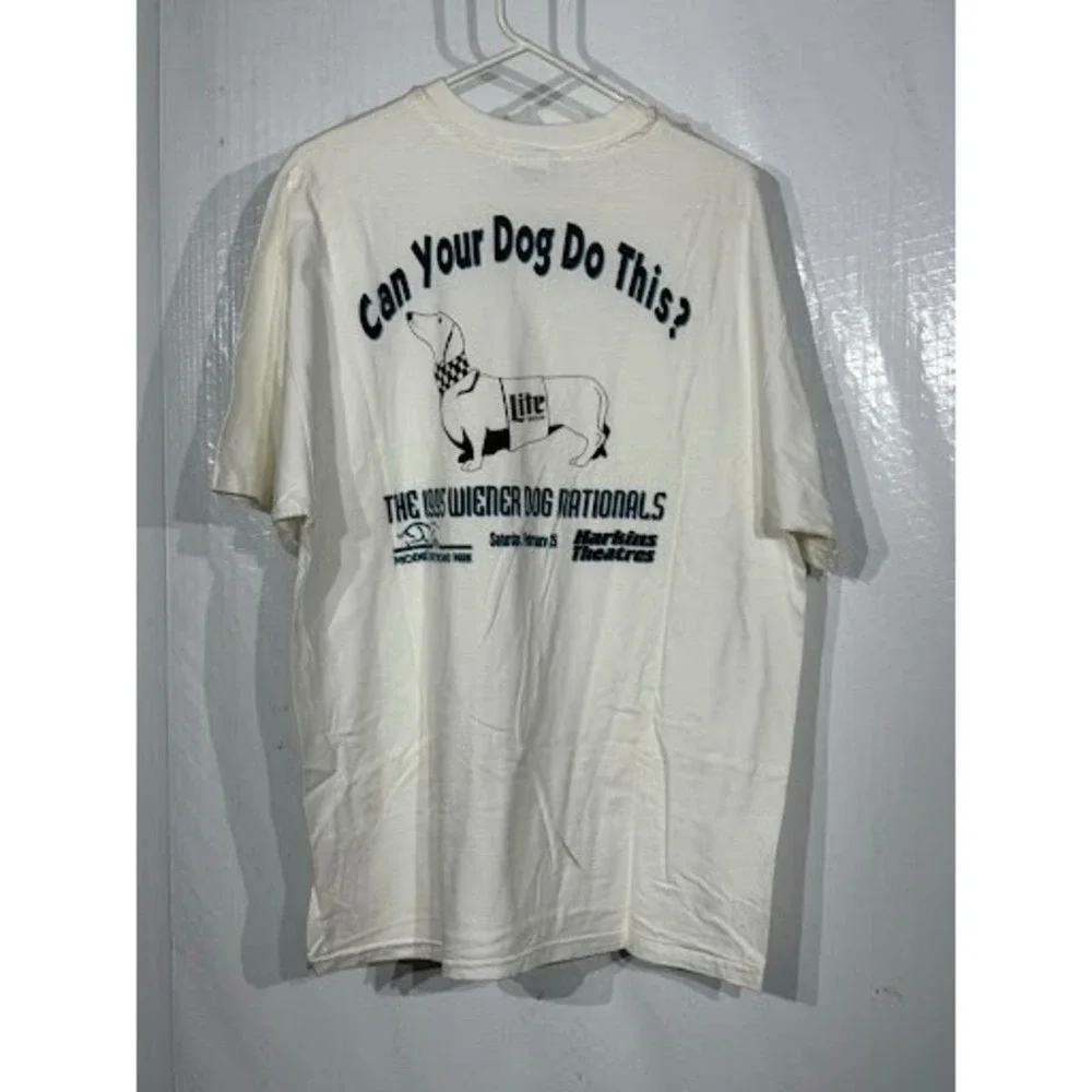 Vintage 1995 Miller Lite Wiener Dog Nationals Phoenix Greyhound Park T-Shirt XL